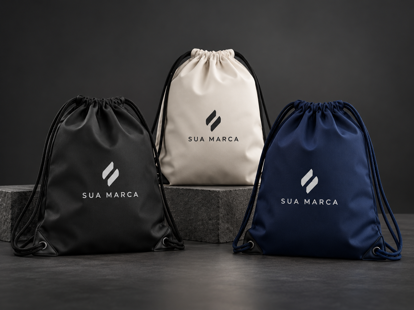 Sacochila personalizado com a marca da empresa